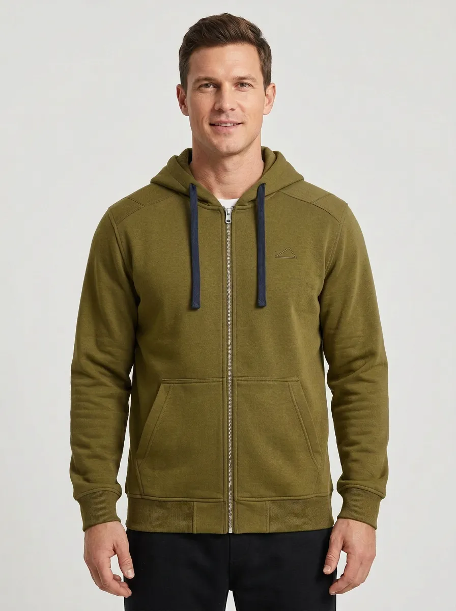 Classic Embroidered Zip-Up Essential Men's Sport Jacket