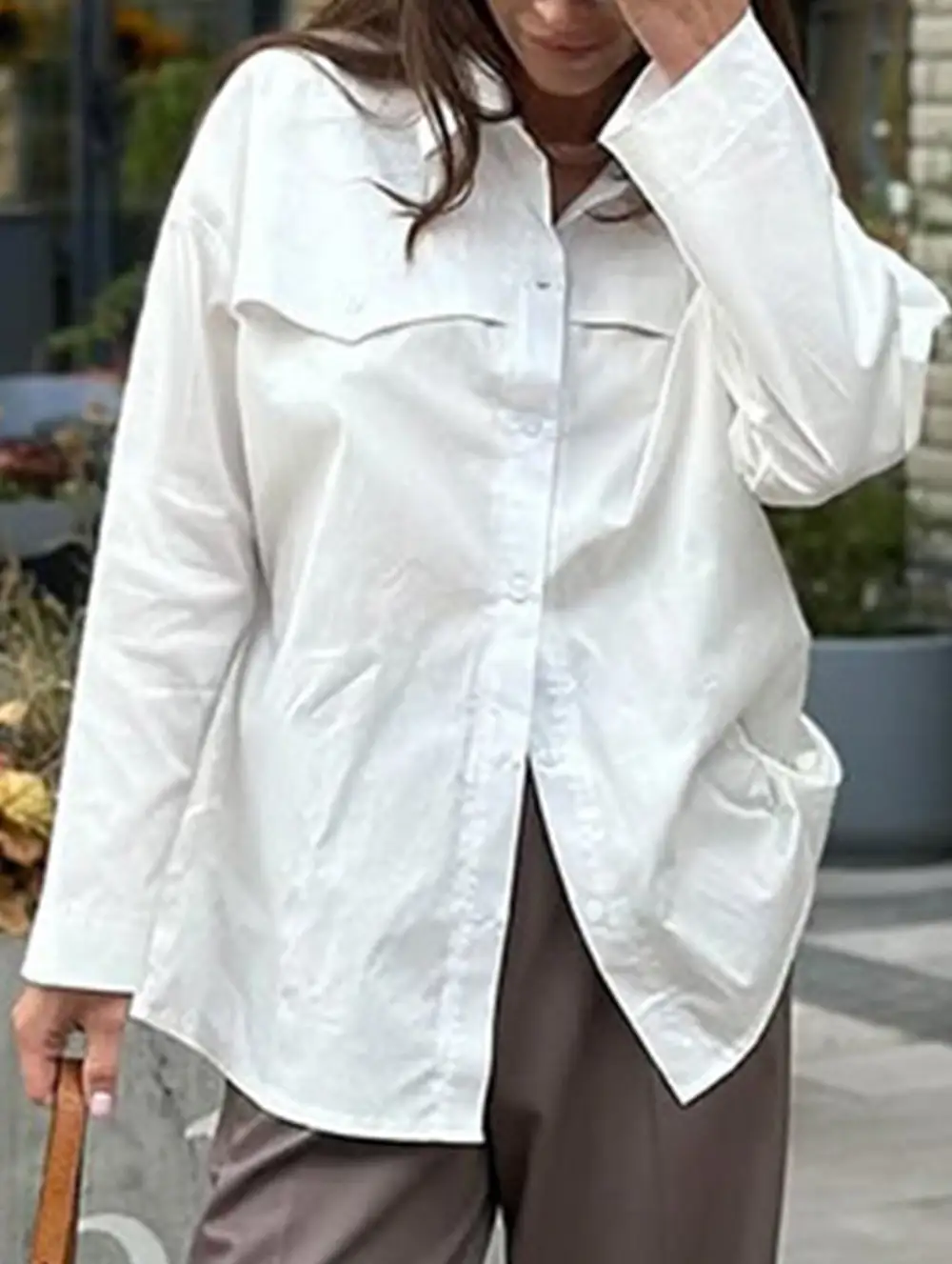 Shirt with Back Slit Blouse
