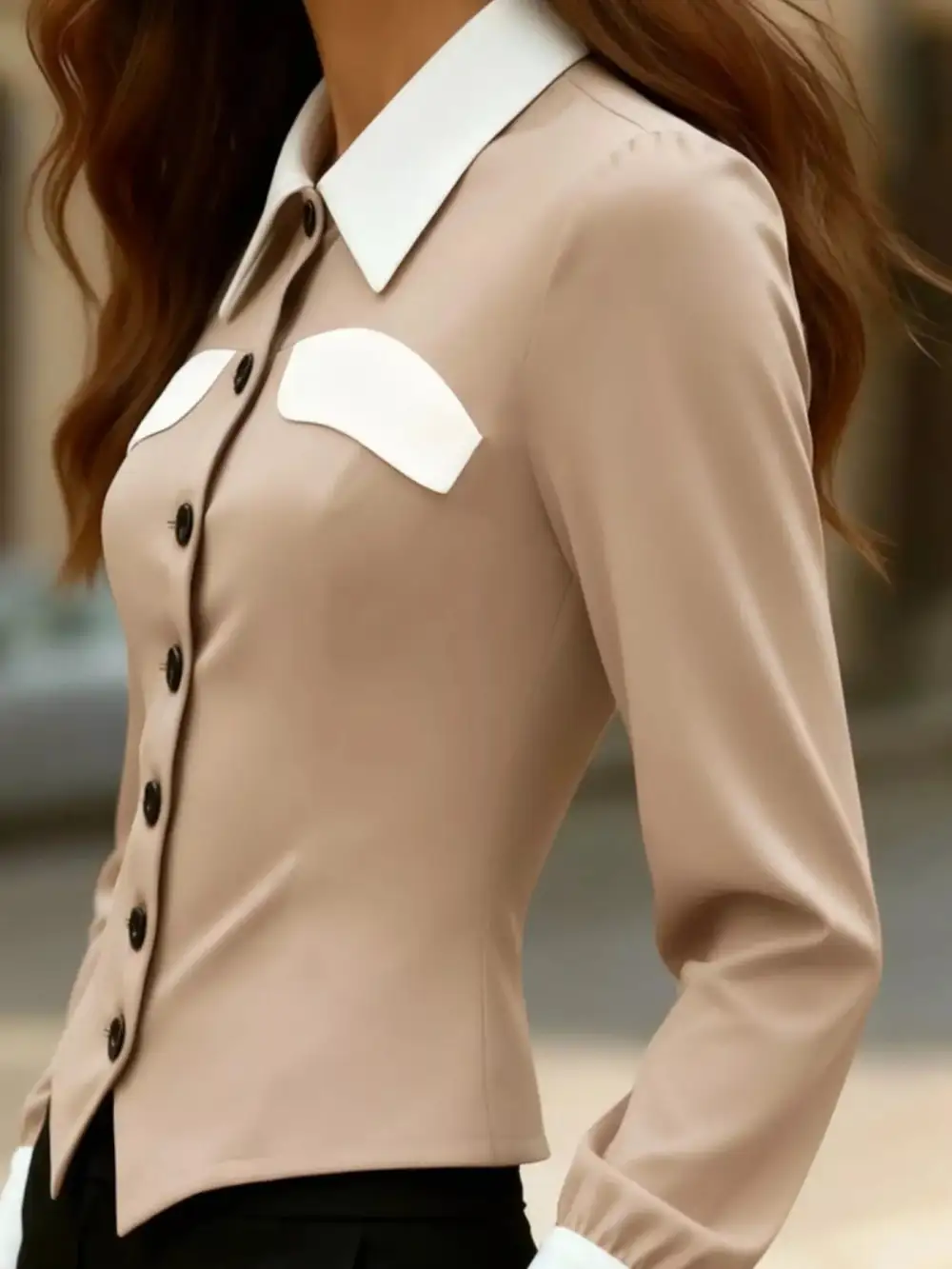 Contrast Button Down Shirt
