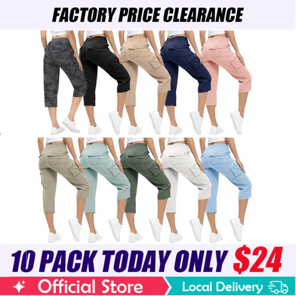 Women's Lightweight Hiking Capris: Quick-Dry, 6 Pockets, Loose Fit