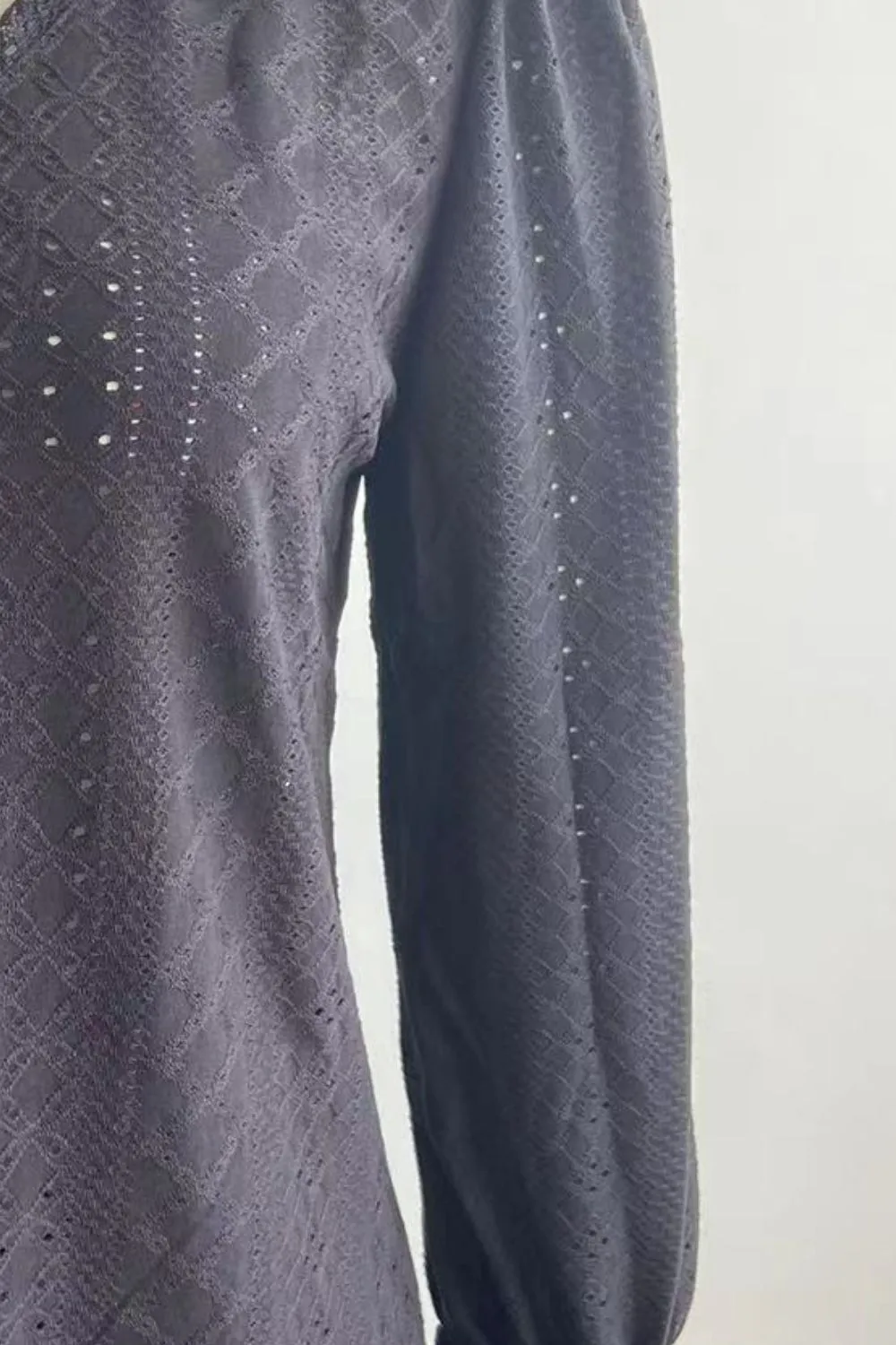 Everyday Soft Eyelet V-Neck Blouse