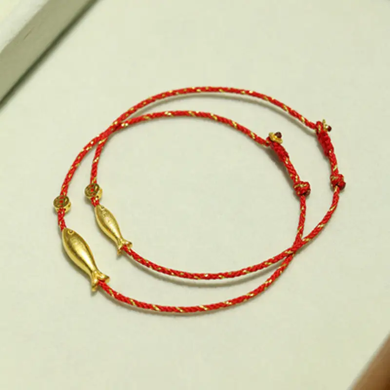 Plated Koi Fish Braided Bracelet