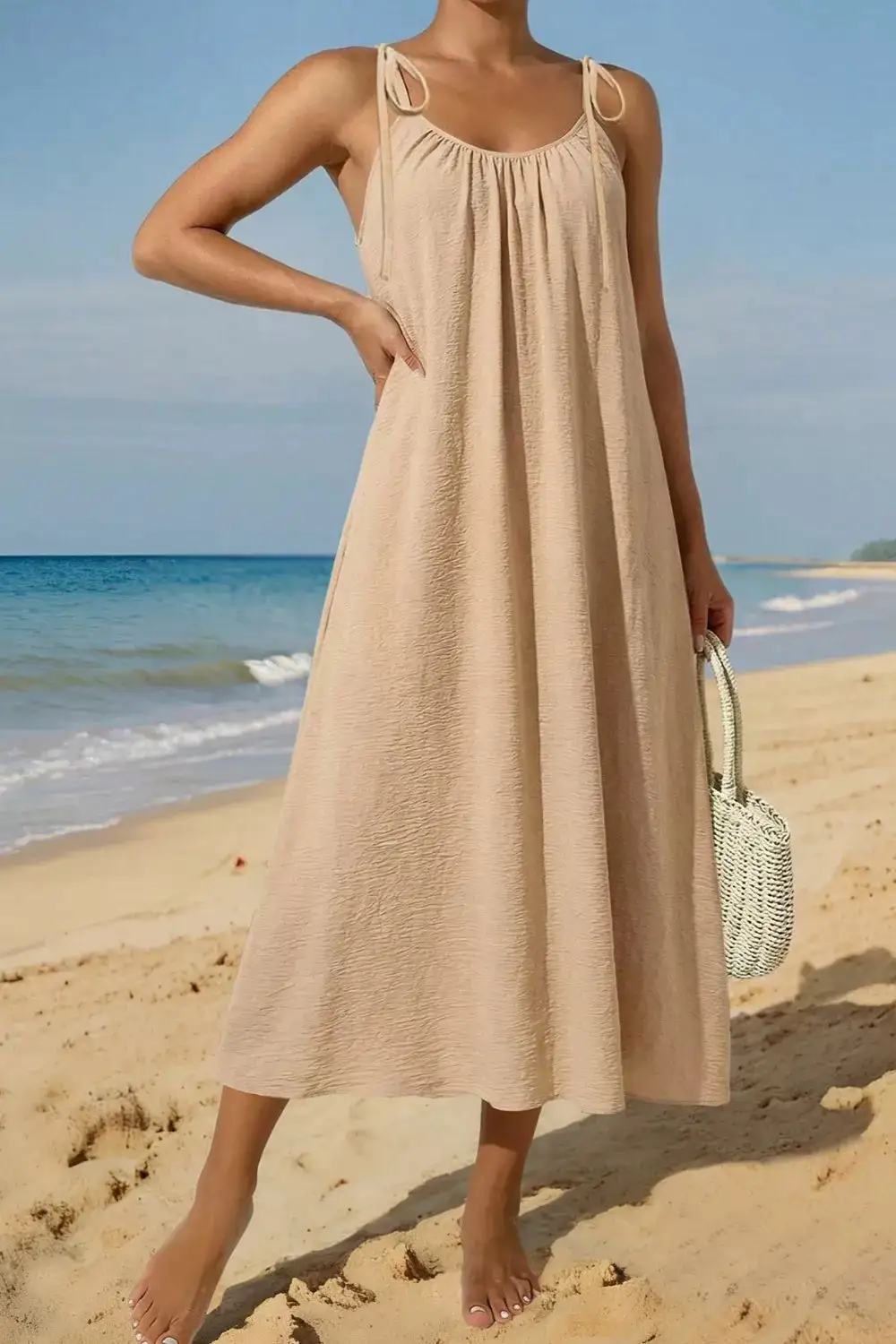 Tie Midi Dress