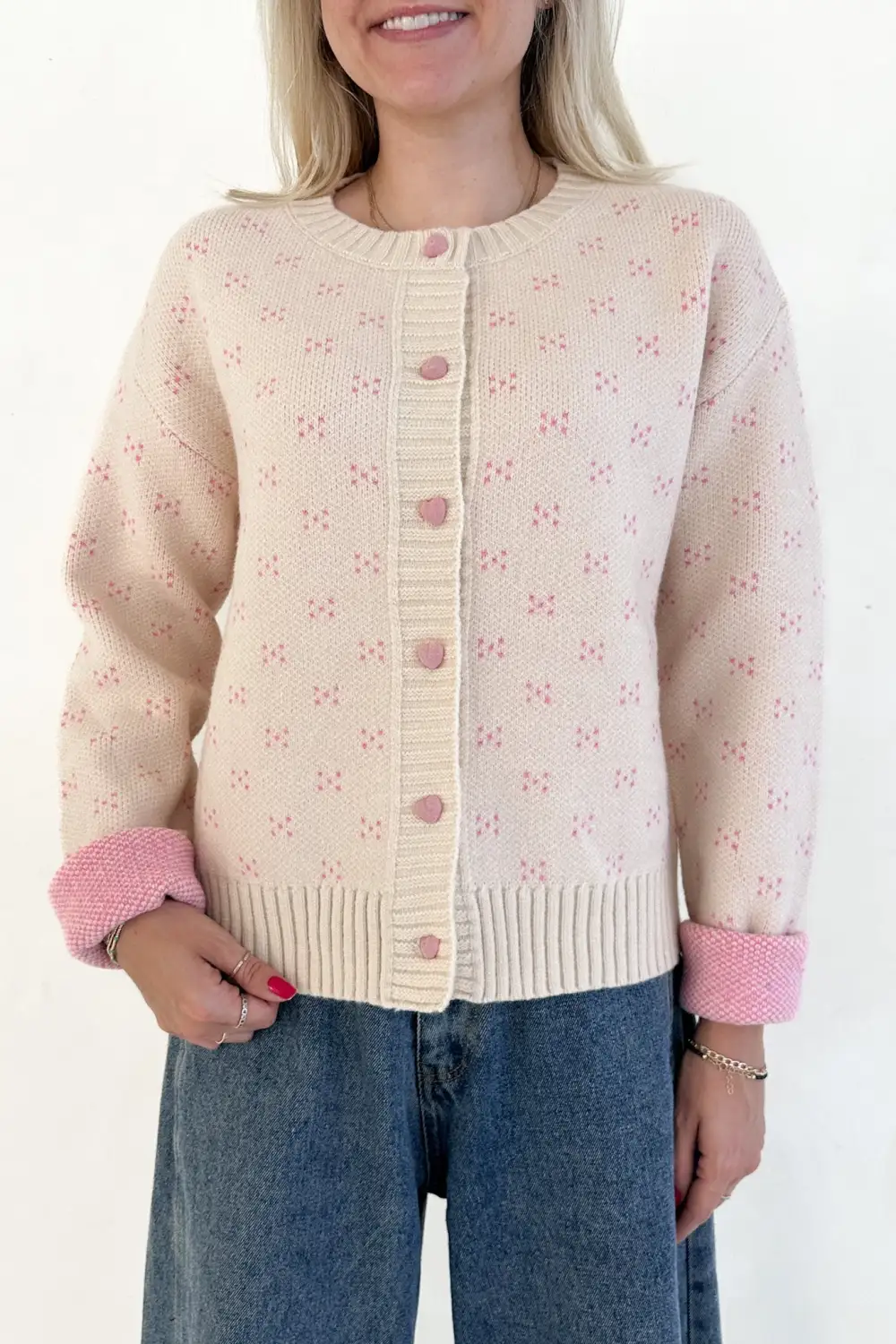 Washed Soft Button Front Cardigan