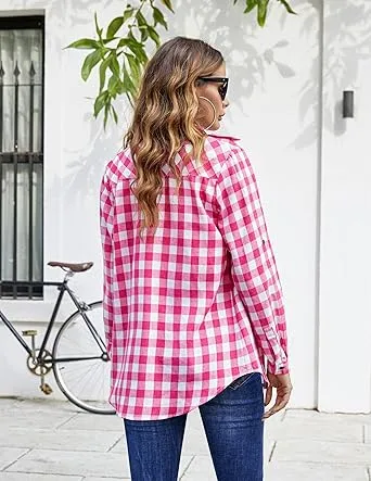 Women‘s Plaid Flannel Shirt