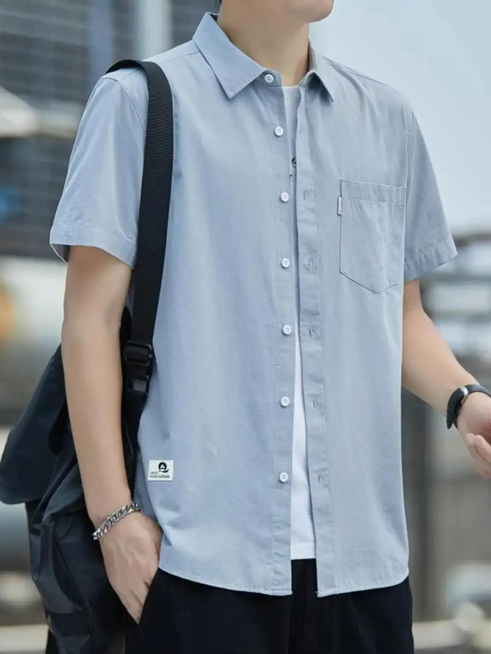 Wardrobe-Ready Short-Sleeve Button-Up Shirt