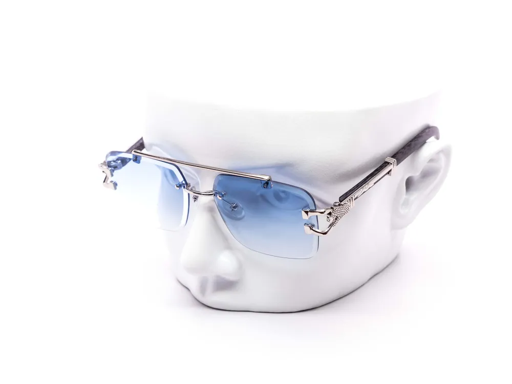 12-Pack Rimless Aviator Gradient Sunglasses