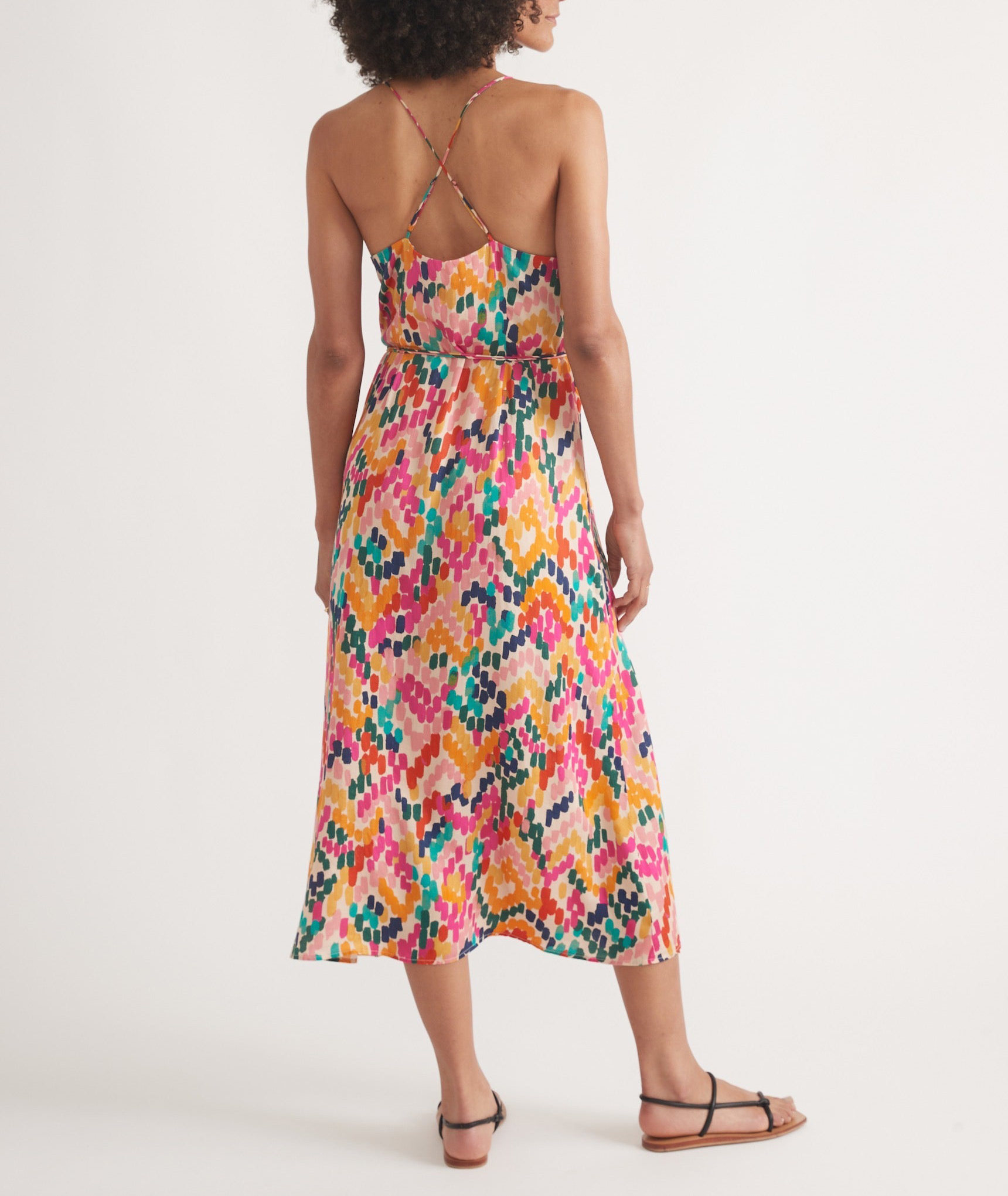Multicolor Floral Print A-Line Dress
