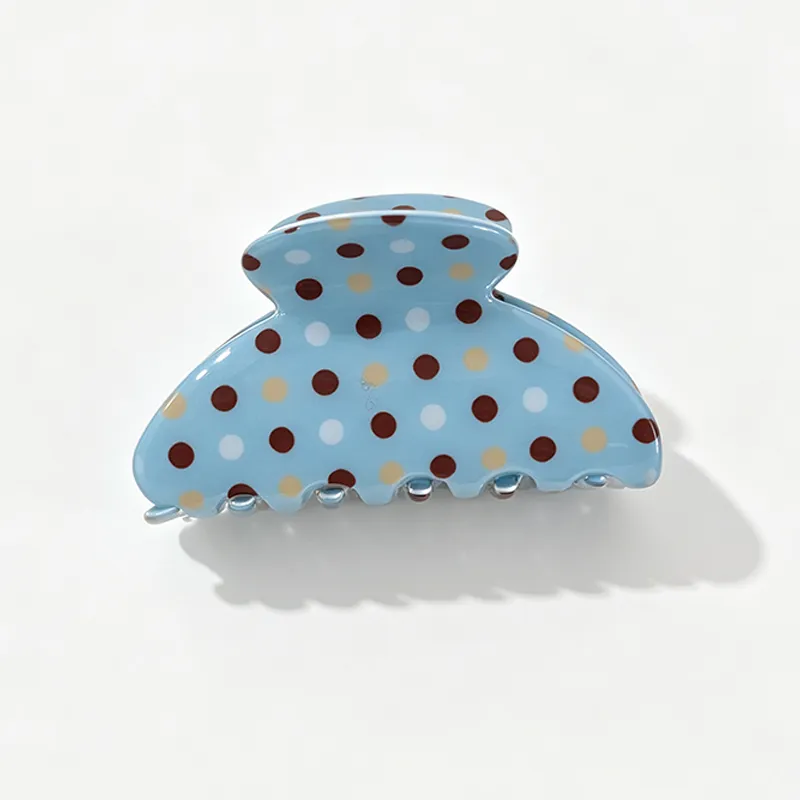 Polka Dot Mixed Hair Hair Claw Clip