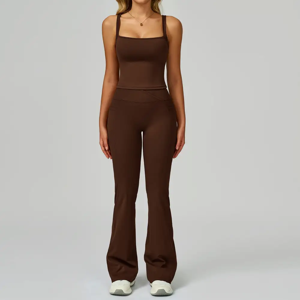 Fitted Yoga Top Pants Set