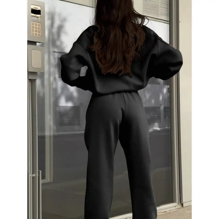 Classic Half Zip Sweatshirt and Pants Set