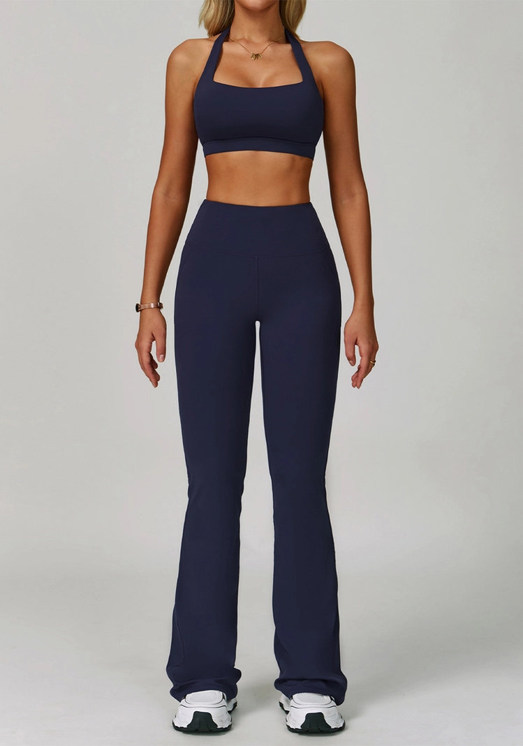 Cross Back Flare Leg Yoga Set