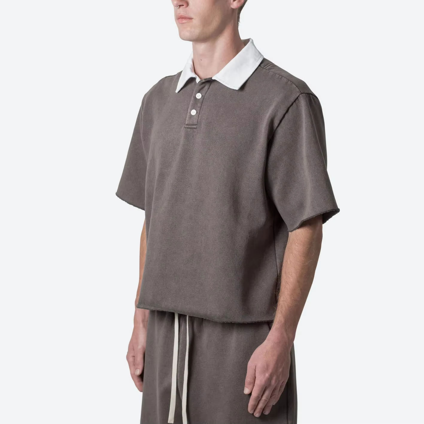 Men's Oversized Colorblock Polo T-Shirt