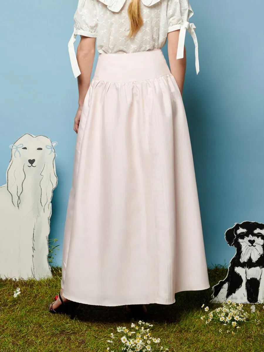 Casual Style Soft Fabrics Midi Skirt