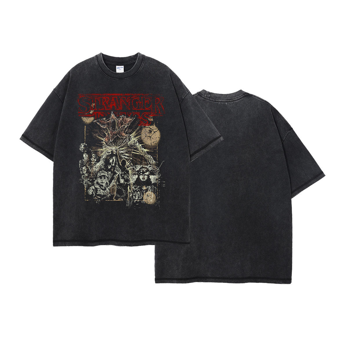 Oversized Washed Cotton Short-Sleeve Tee