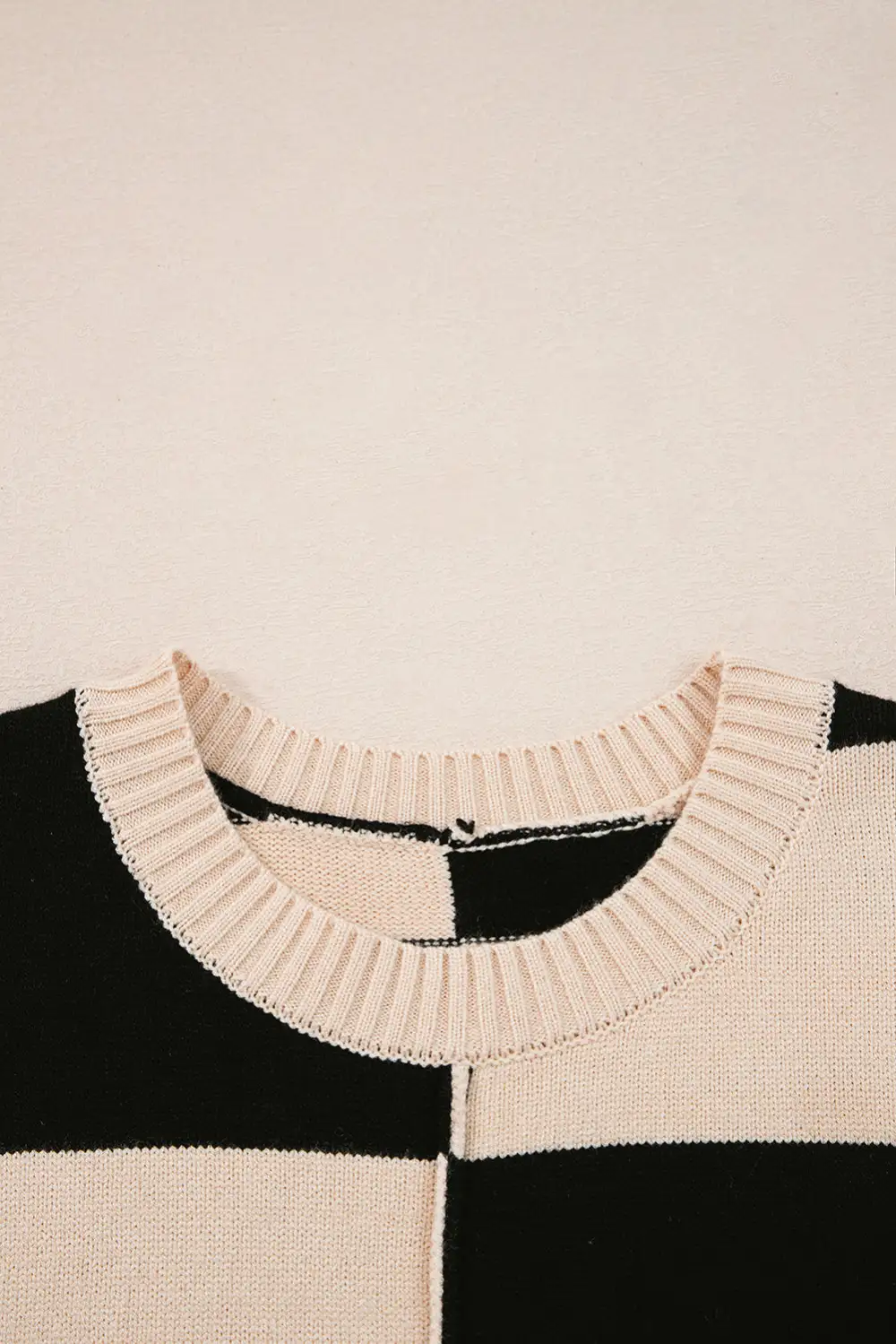Striped Knit High Waist Sweater Dress