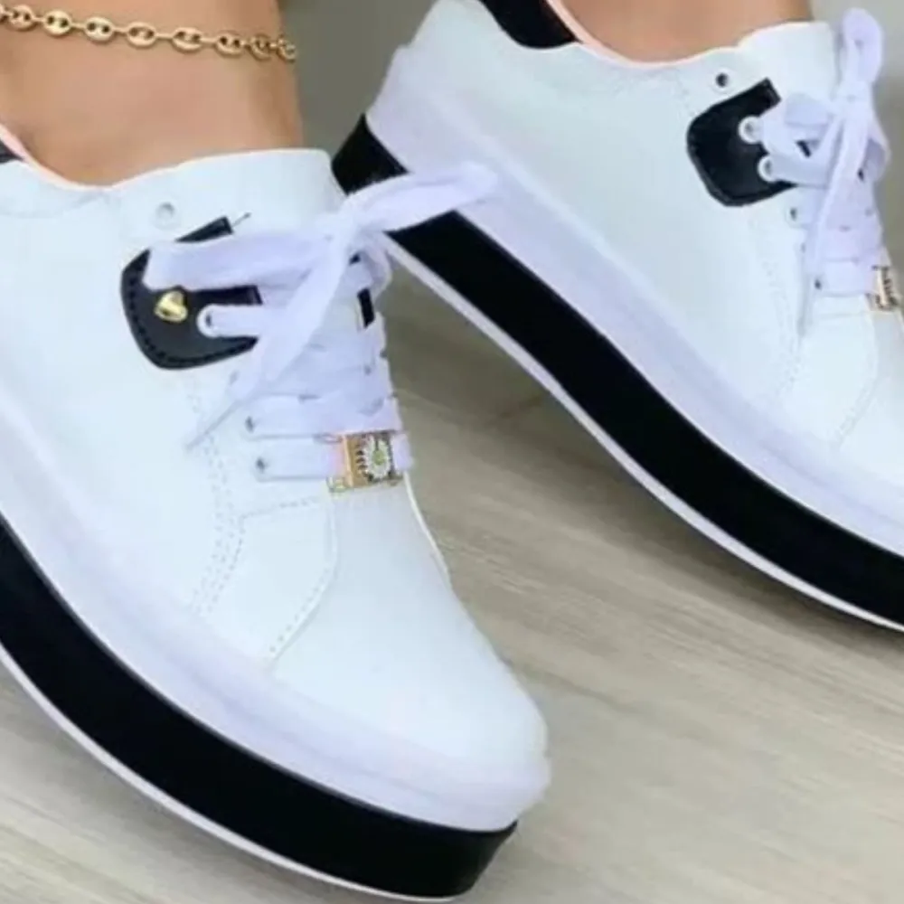 Refined Lace-Up Platform Sneakers