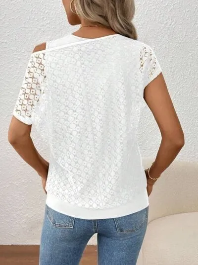 Everyday Short-Sleeve Lace-Detail T-Shirt
