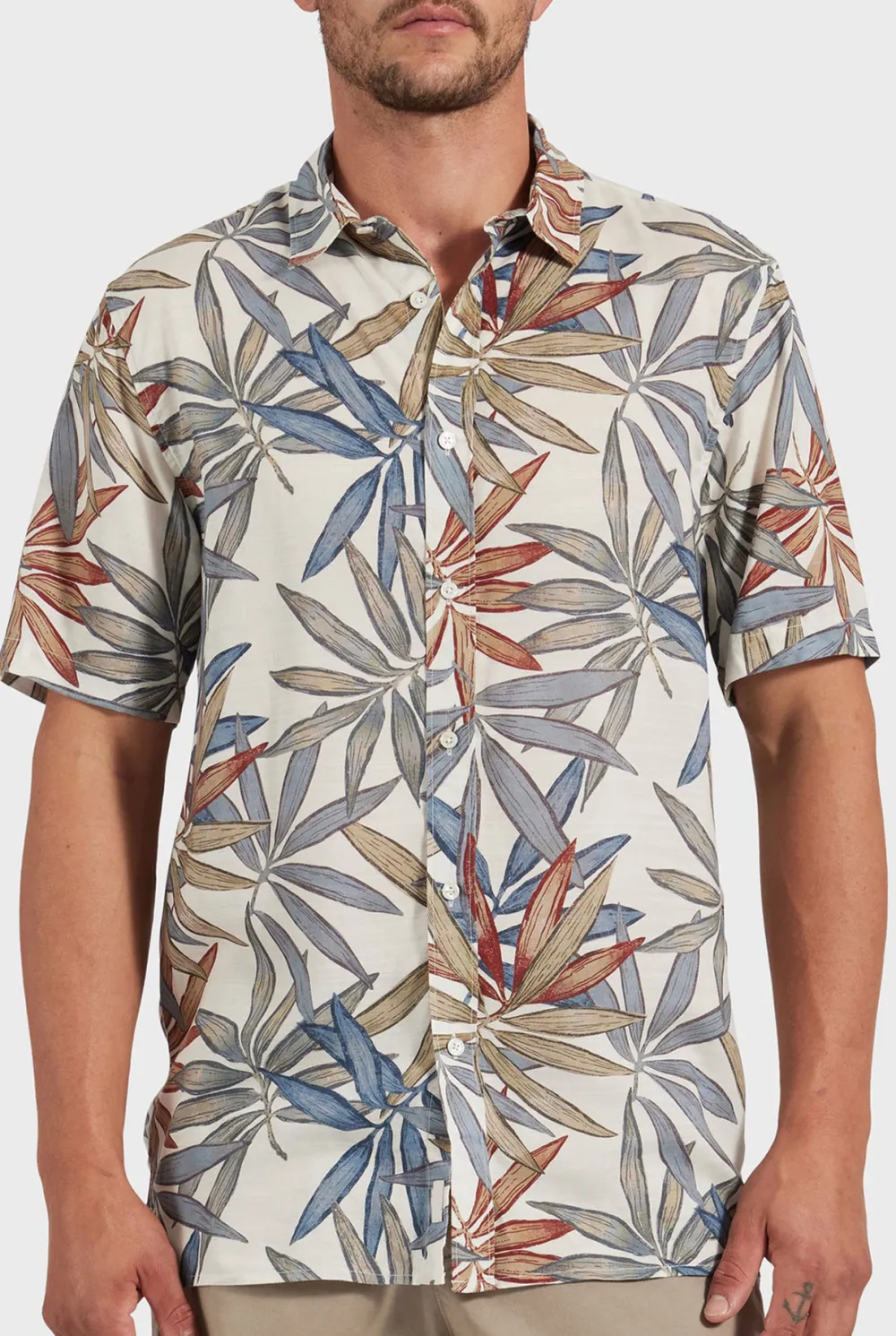 Tropical Print Short Sleeve Shirt
