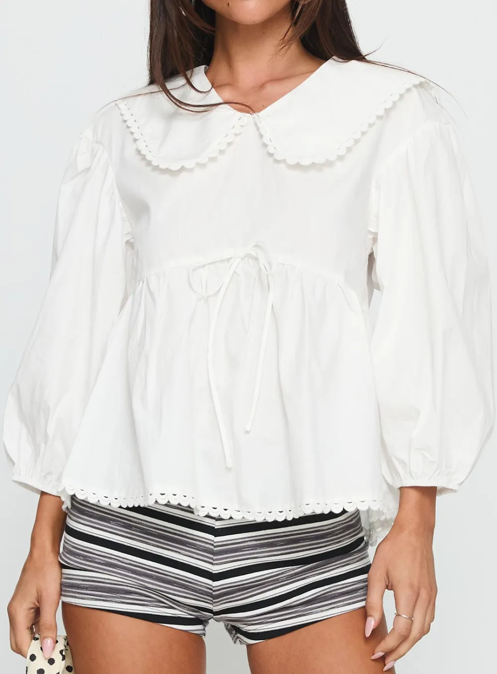 Office Ready Button Up Collared Blouse