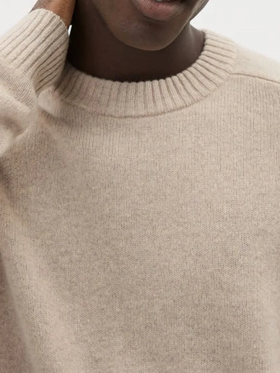 Barley Cashmere-Wool Crew-Neck Sweater