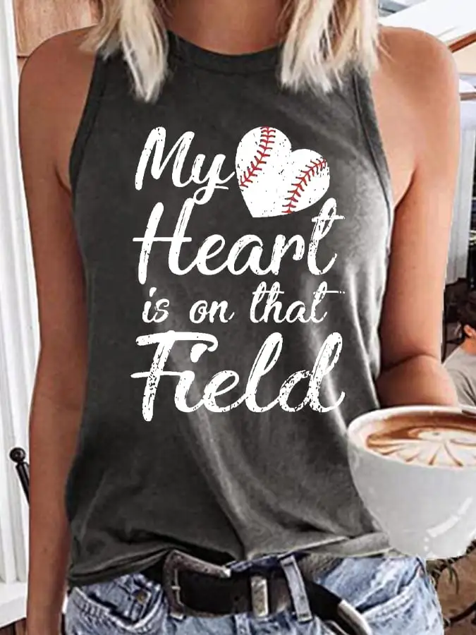 Men's My Heart Is On That Field Print Vest