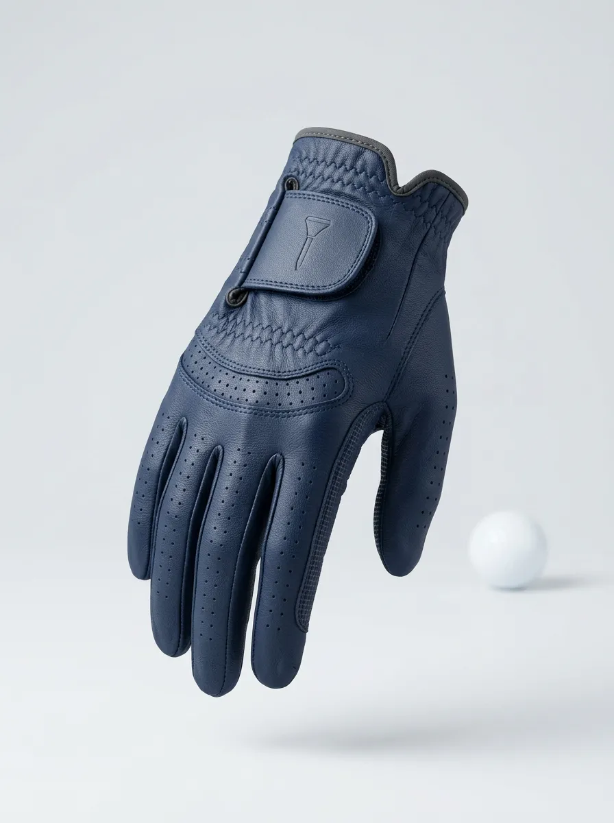 Performance Embossed Tee-Motif Leather Golf Glove