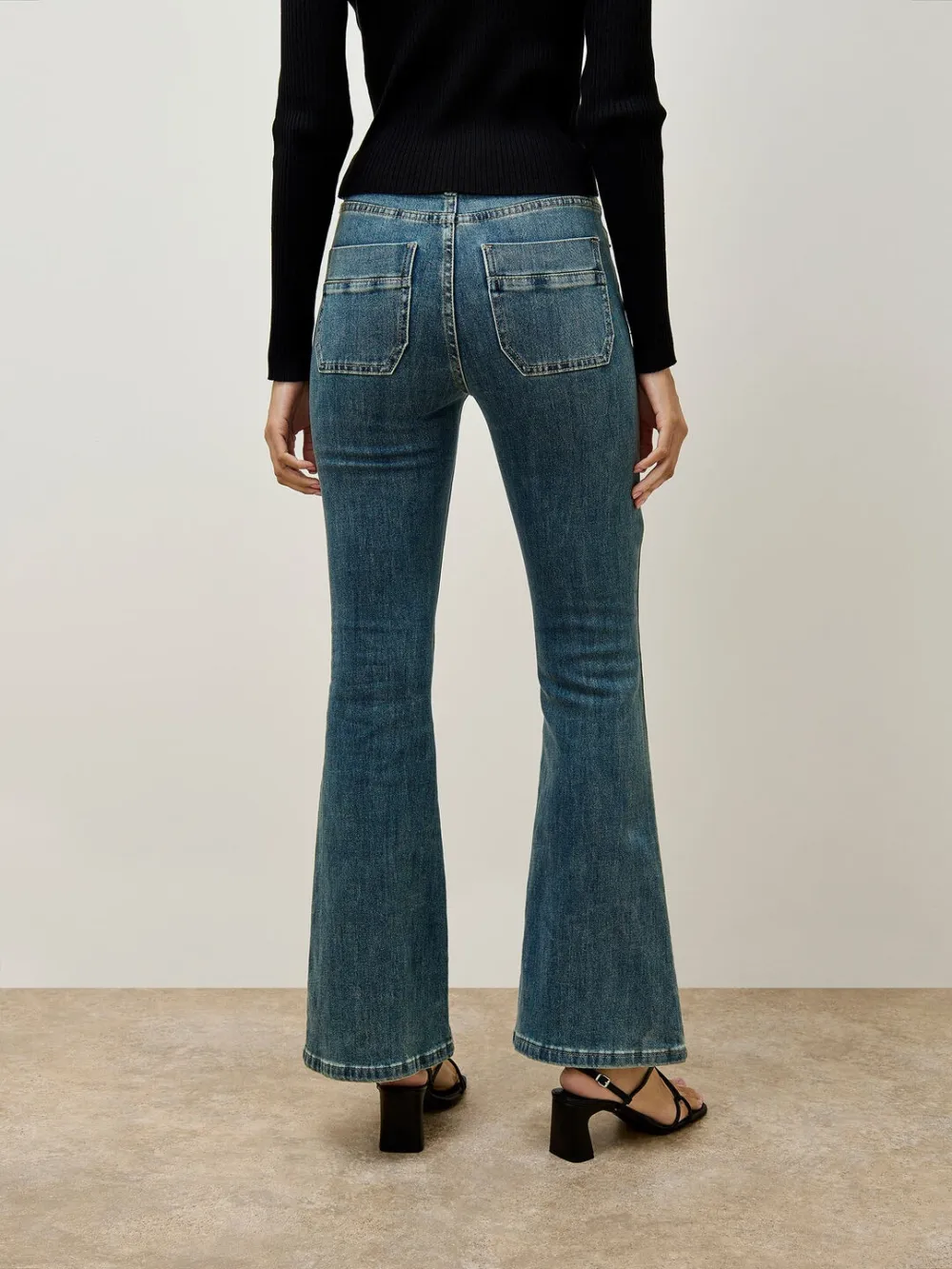 Mid-Rise Flared Jeans