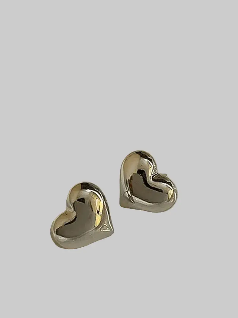 Rounded Heart Earrings