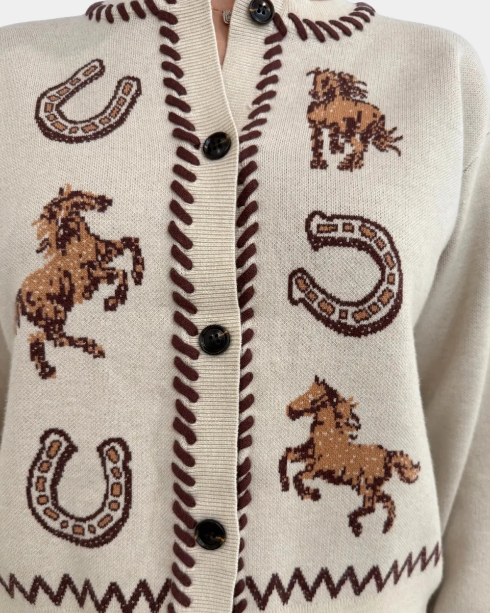 Western Intarsia Cardigan