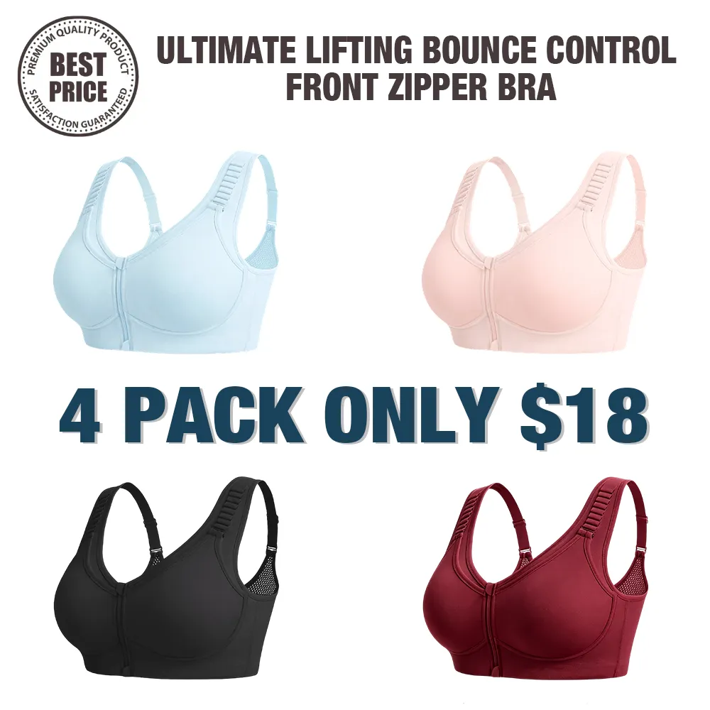 🔥Last Day💥Ultimate Lifting Bounce Control Front Zipper Bra🔥8-Pack Only $24