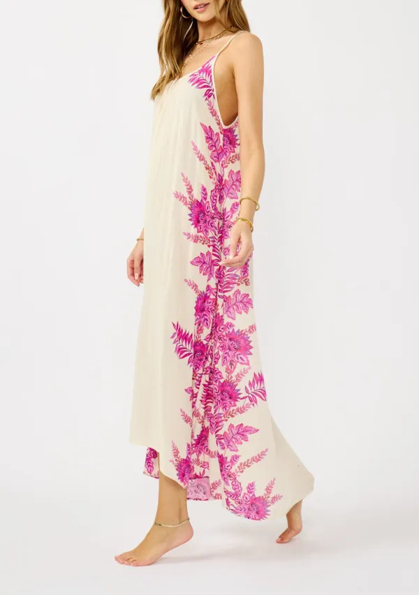 Floral Scoop Neck Maxi Dress