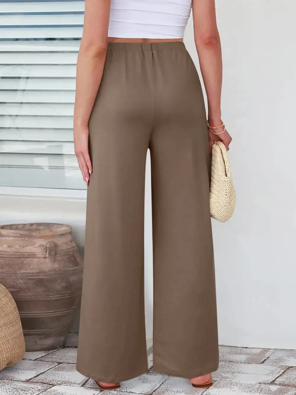 Clean High Waist Wide Leg Pants