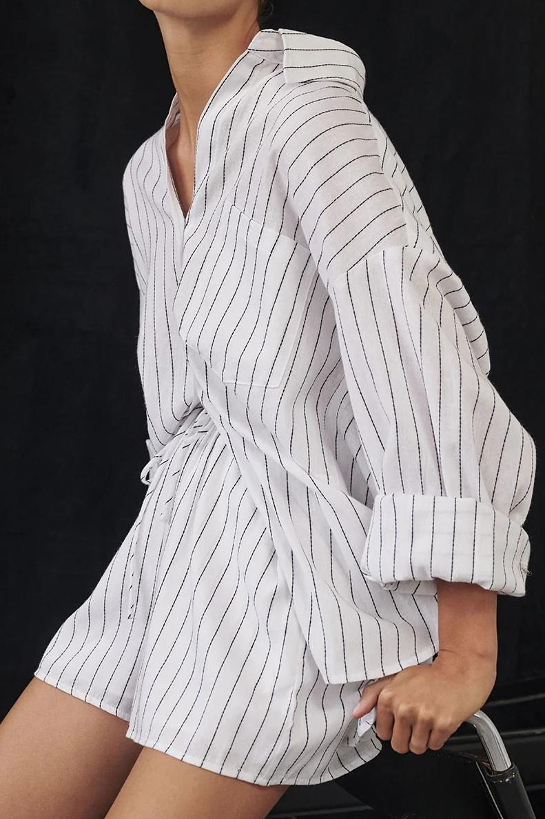 WHITE STRIPE SHIRT