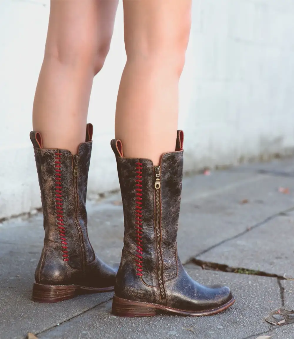 Pull-Tab Refined Tall Boots