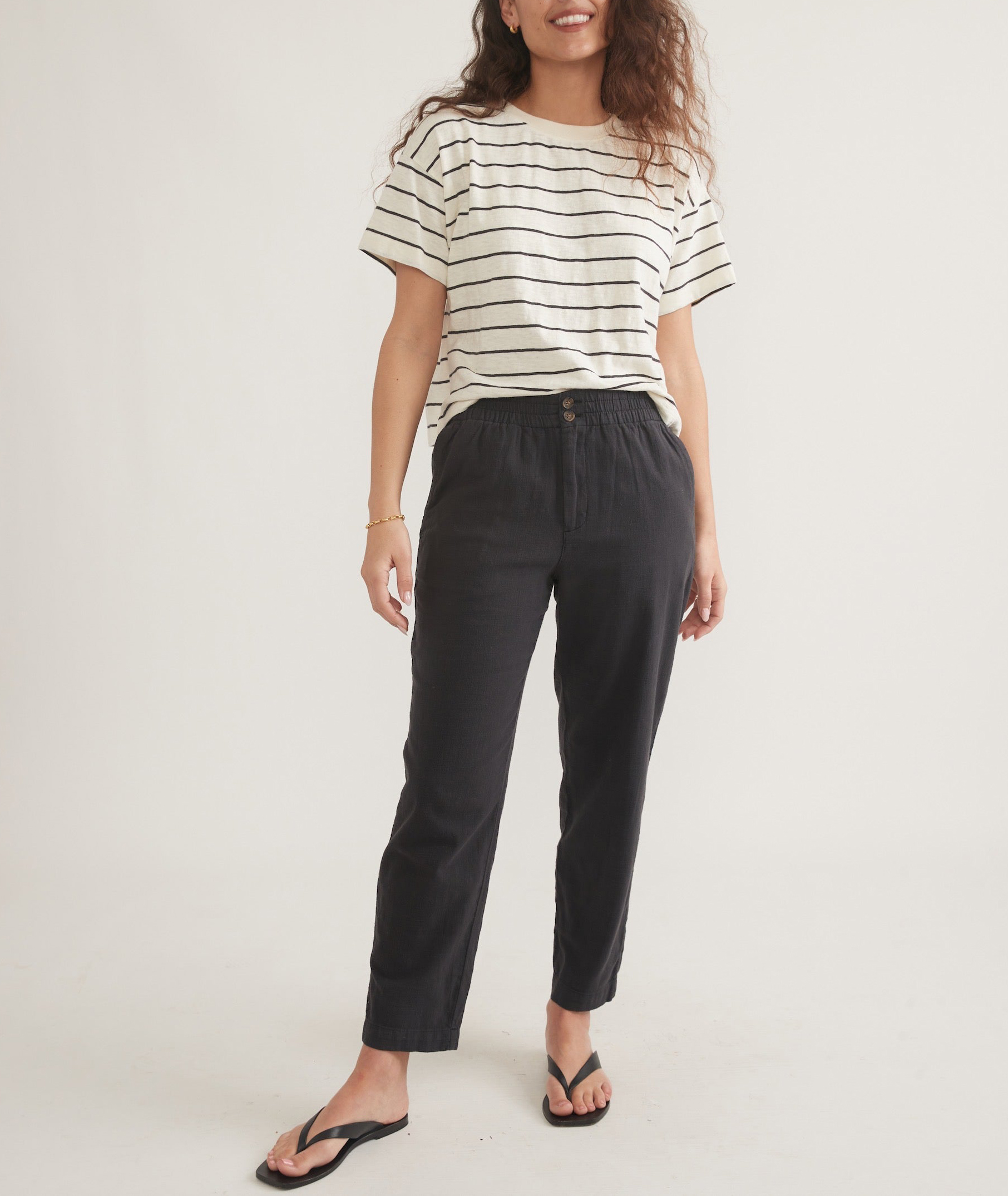 Ankle-Cut Black Trousers