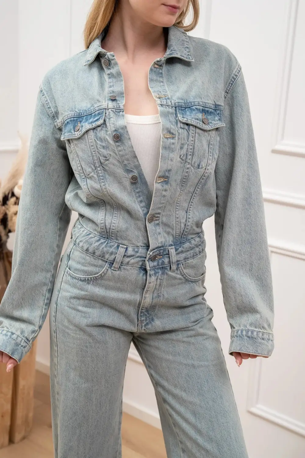 Maxi Button Front Jumpsuit
