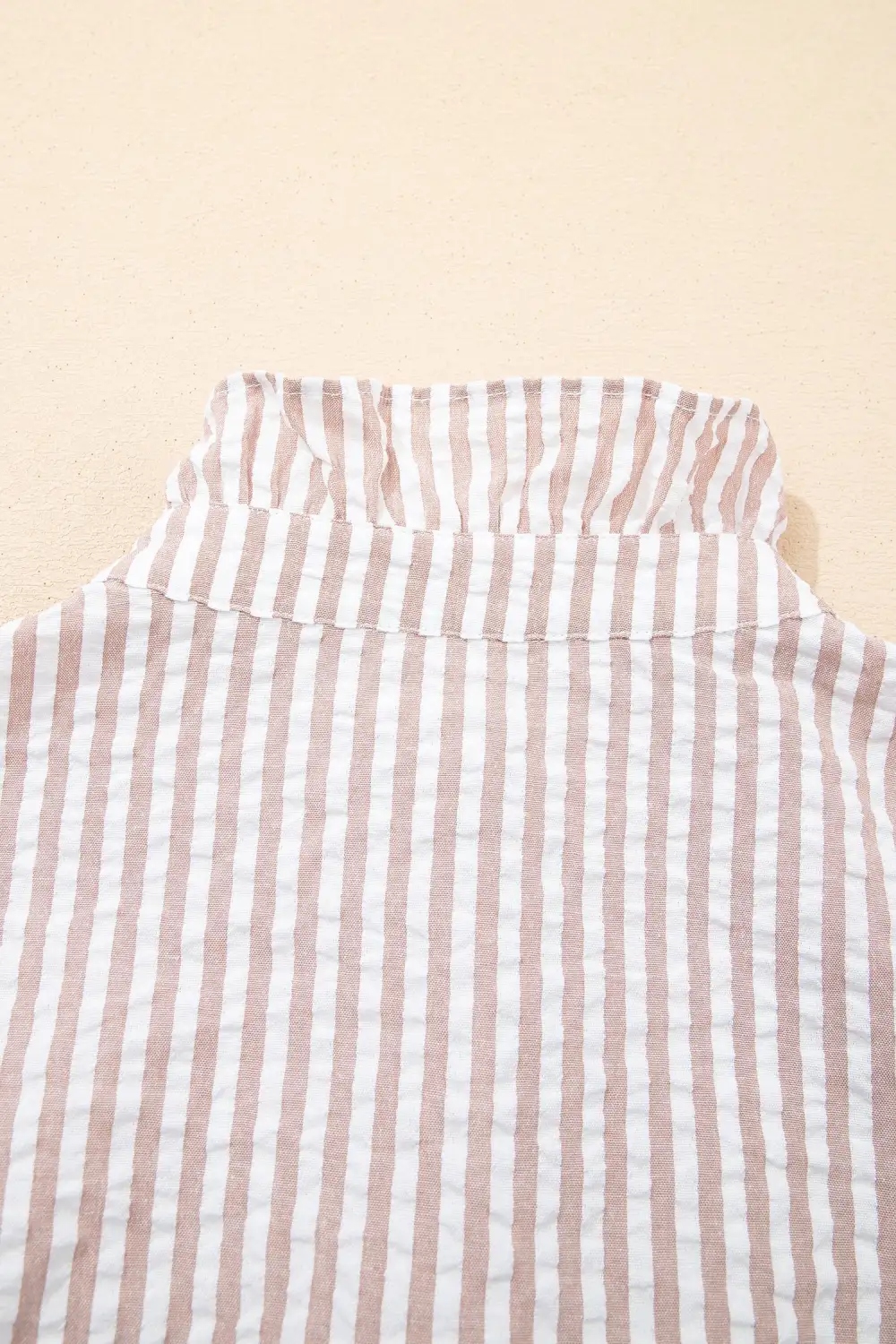 Striped Ruffle Short Sleeve Maxi Dress