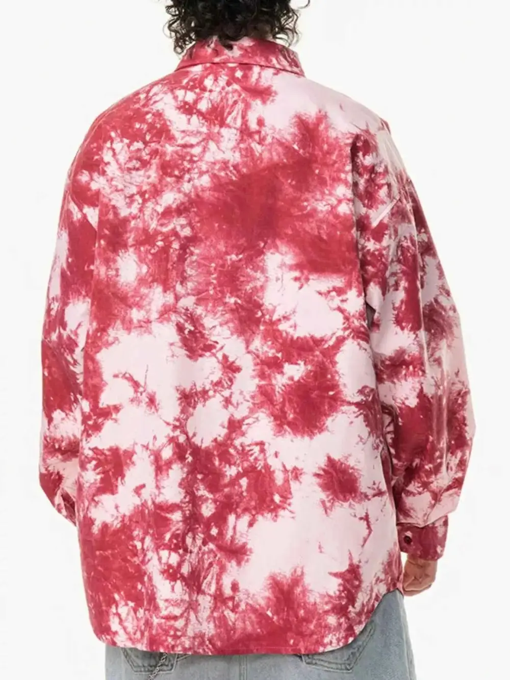 Tie-Dye Oversized Button-Up Shirt
