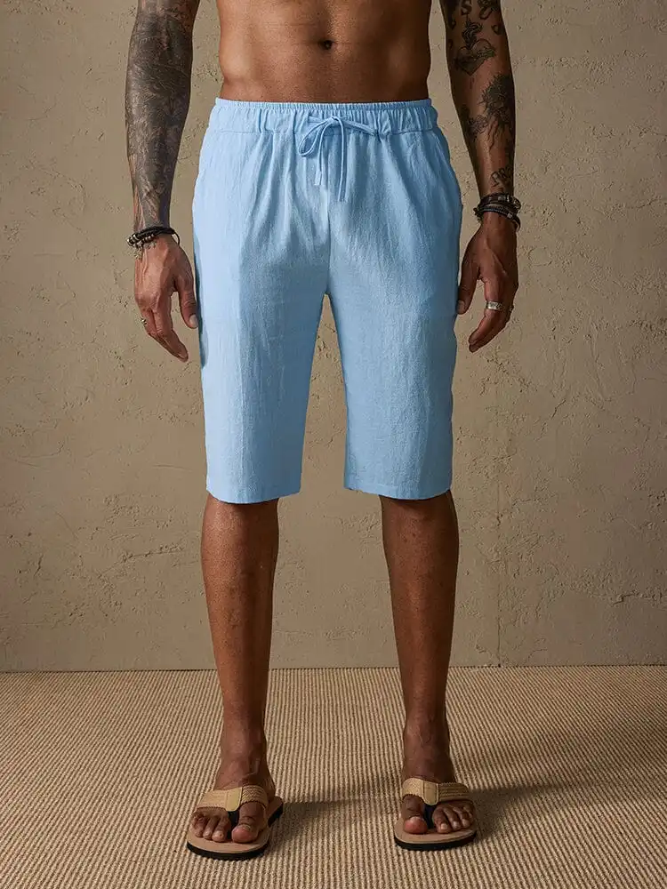 Men's Casual Cotton Drawstring Shorts