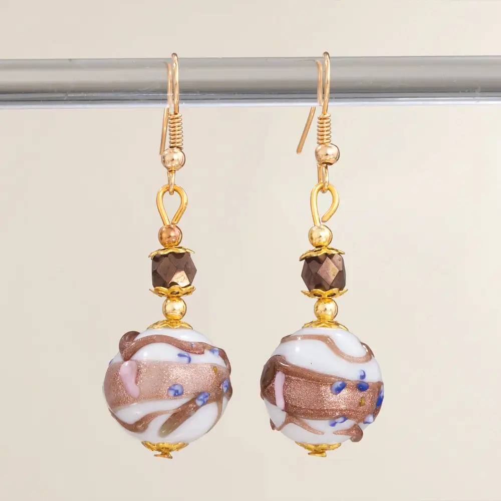 Gemstone Beaded Drop Earrings