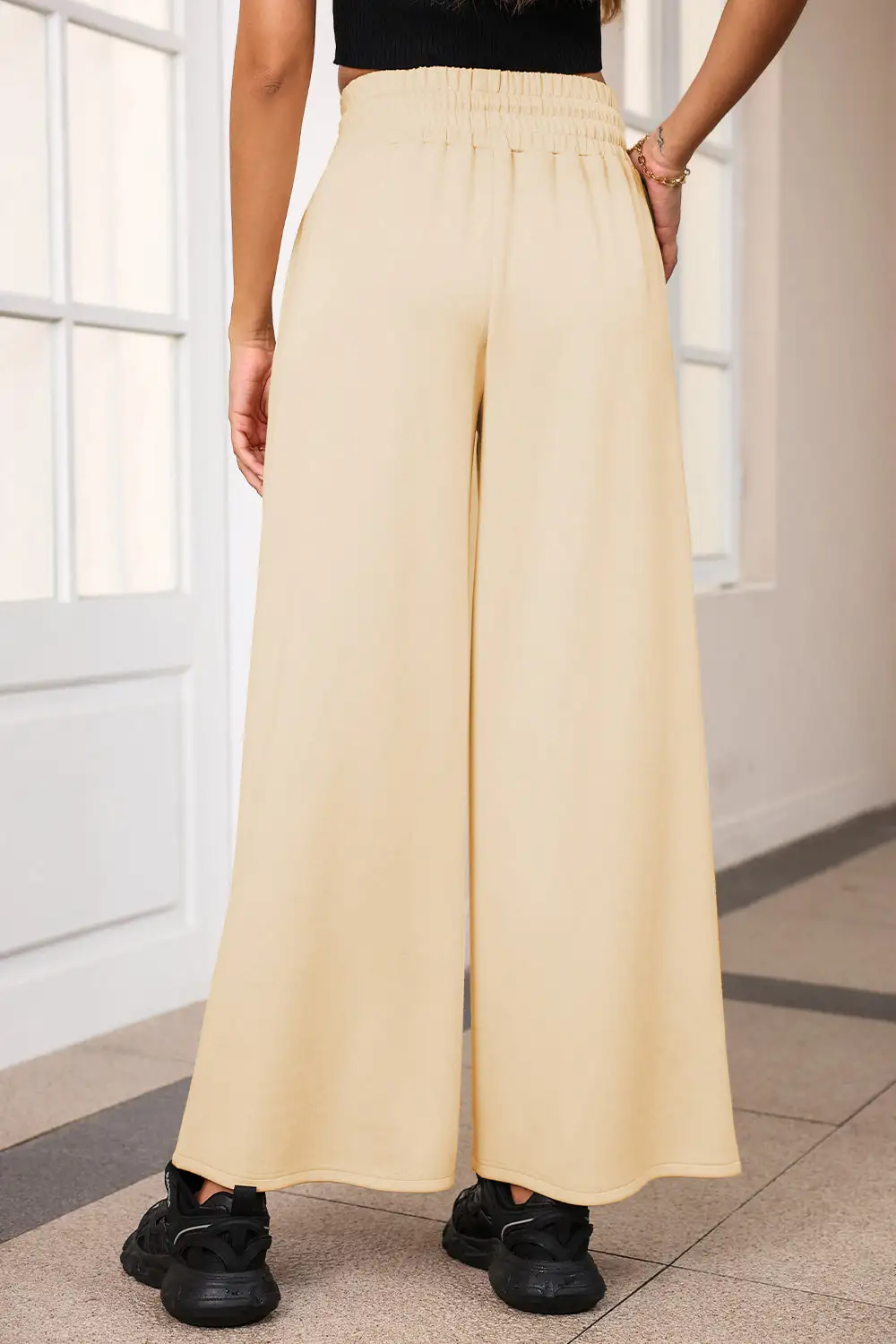 Clean Wide Leg Drawstring Pants