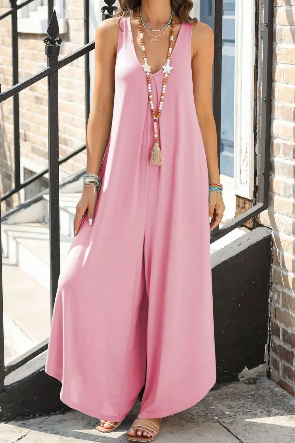 Pocket Wide Leg Jumpsuit