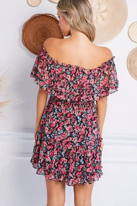 Soft Floral Mini Dress