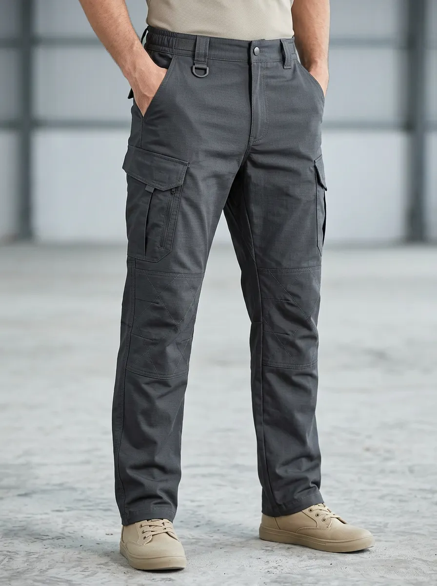 Men's Tactical Outdoor Multi-Pocket Reinforced Knee Cargo Pants