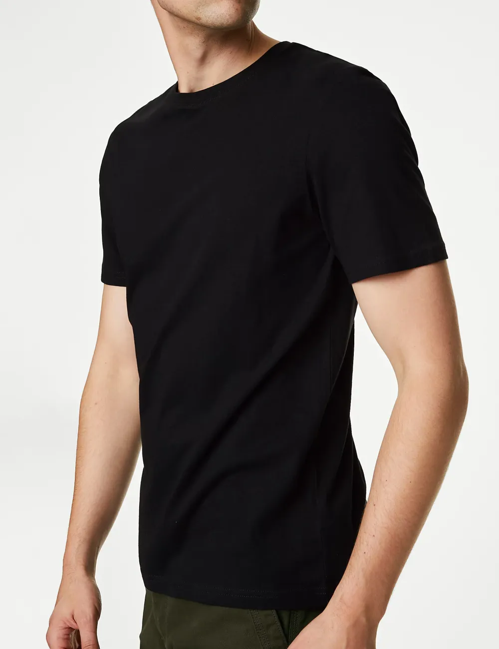 White Basic Crew Neck Short Sleeve Tee