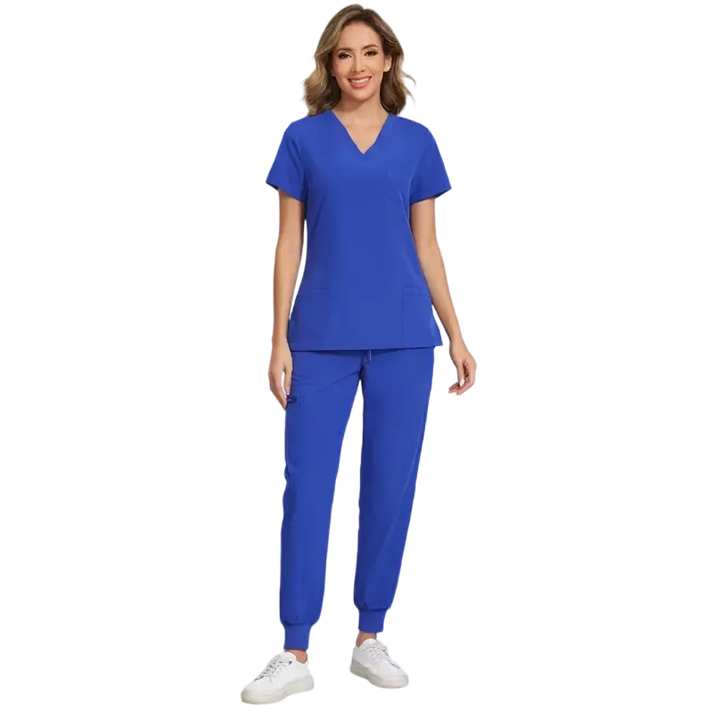 Women's Medical Suit - V-neck Top and Sweatpants