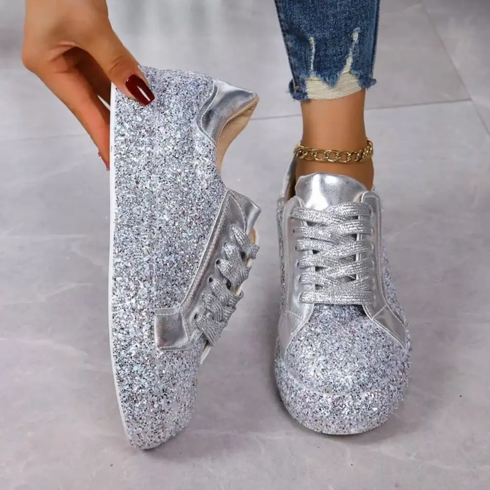 Sparkling Lace Up Sneakers