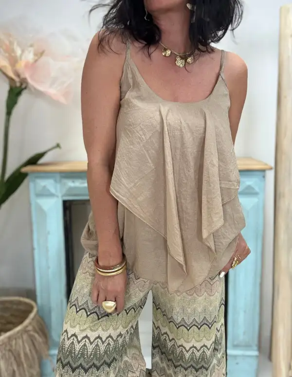 Polished Cotton Tank Top