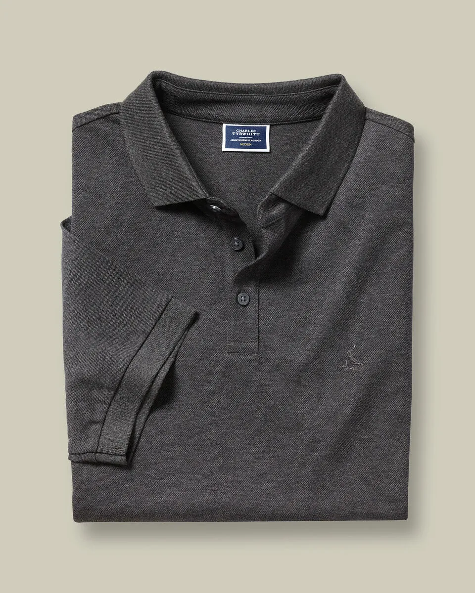 Men'S Casual Business POLO Shirt, Breathable Pique Fabric